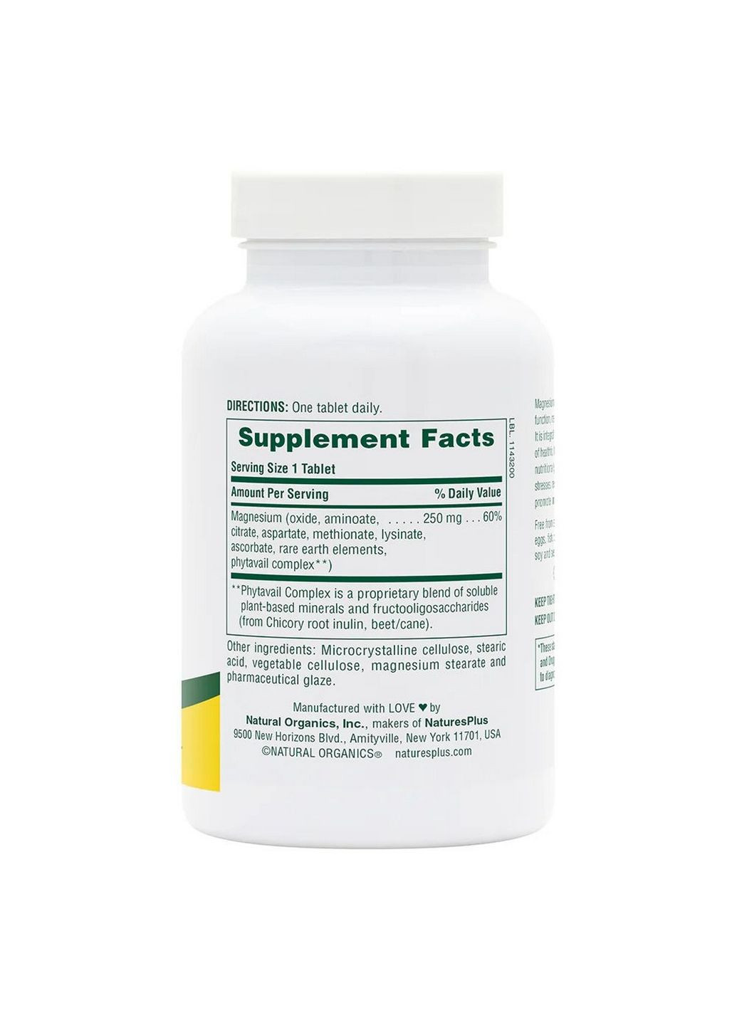 Вітаміни та мінерали Dyno-Mins Magnesium 250 mg, 90 таблеток Natures Plus (293477244)