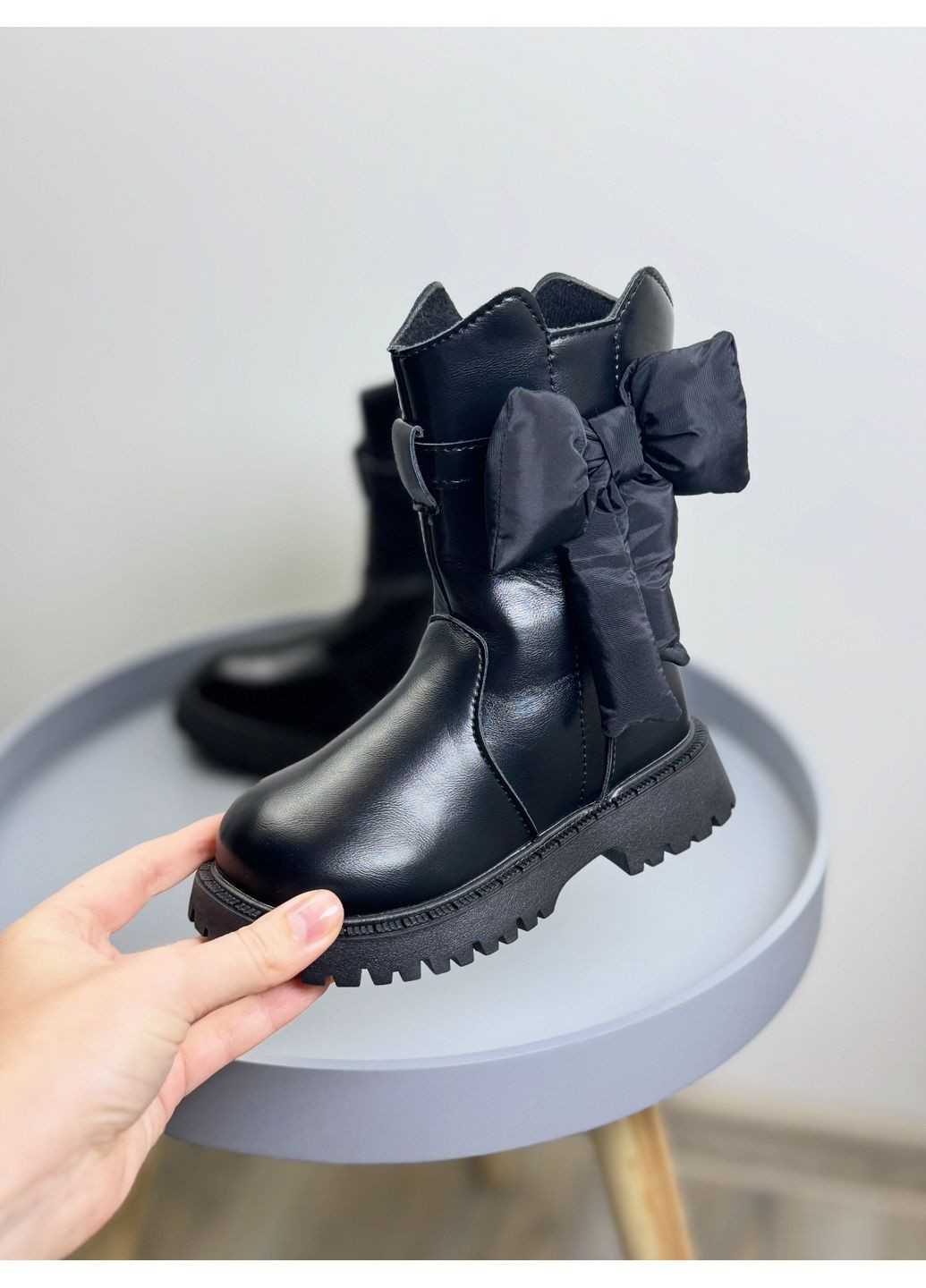 Сапоги осінні дитячі чорні 1620 No Brand (366038276)