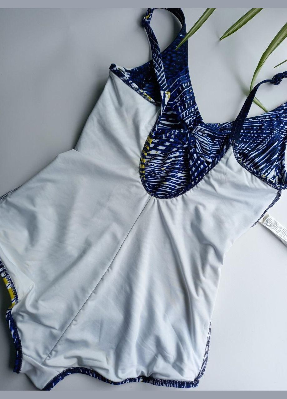 Комбінований літній стильний суцільний купальник листя пальми 139183 розмір 90в-с Triumph