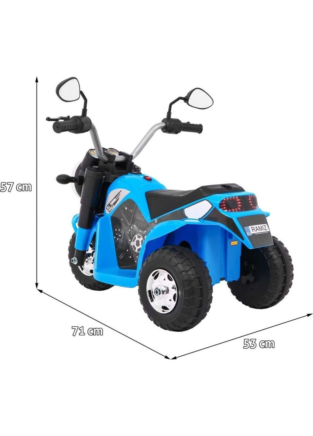 Детский аккумуляторный мотоцикл MiniBike голубой Ramiz (364233696)