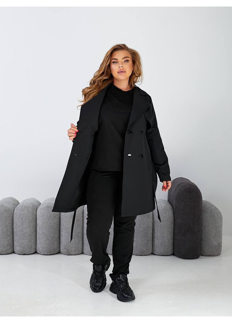 Женский кофта с поясом Україна тренчкот на пуговицах демисезон (361856388)