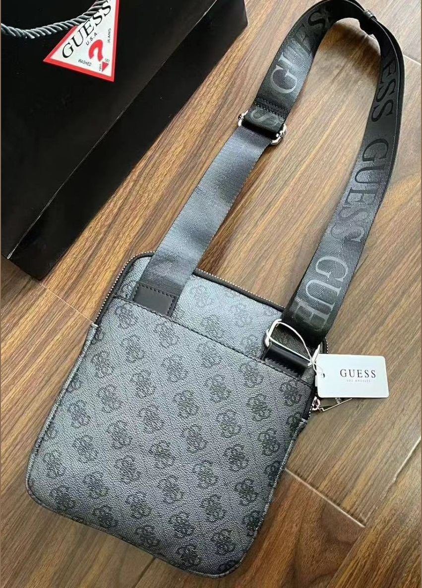 Чоловіча сумка месенджер Guess сіра No Brand (303928627)