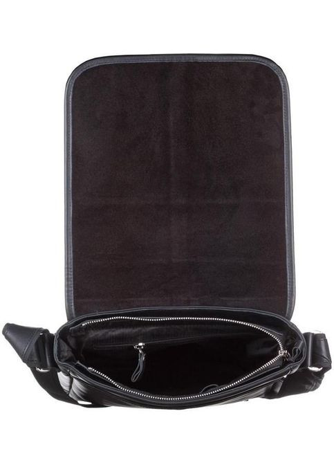 Сумка планшет через плечо для документов и для телефона мужская из натуральной кожи средняя Черный 37080 Shvigel (354229871)