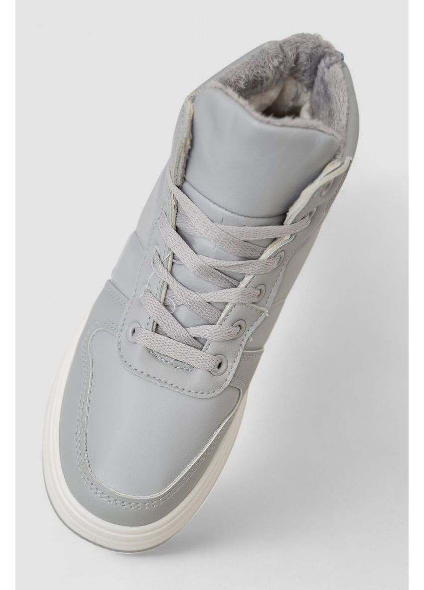 Кроссовки женские зимние на меху, 248RAM015 Ager серые всесезоны (358886344)