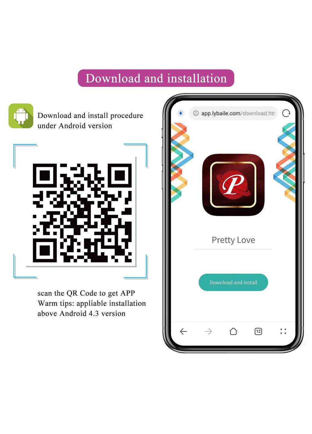 Вибратор-кролик Liam с управлением с приложения,, 21 х 3.9 см Pretty Love (361670471)