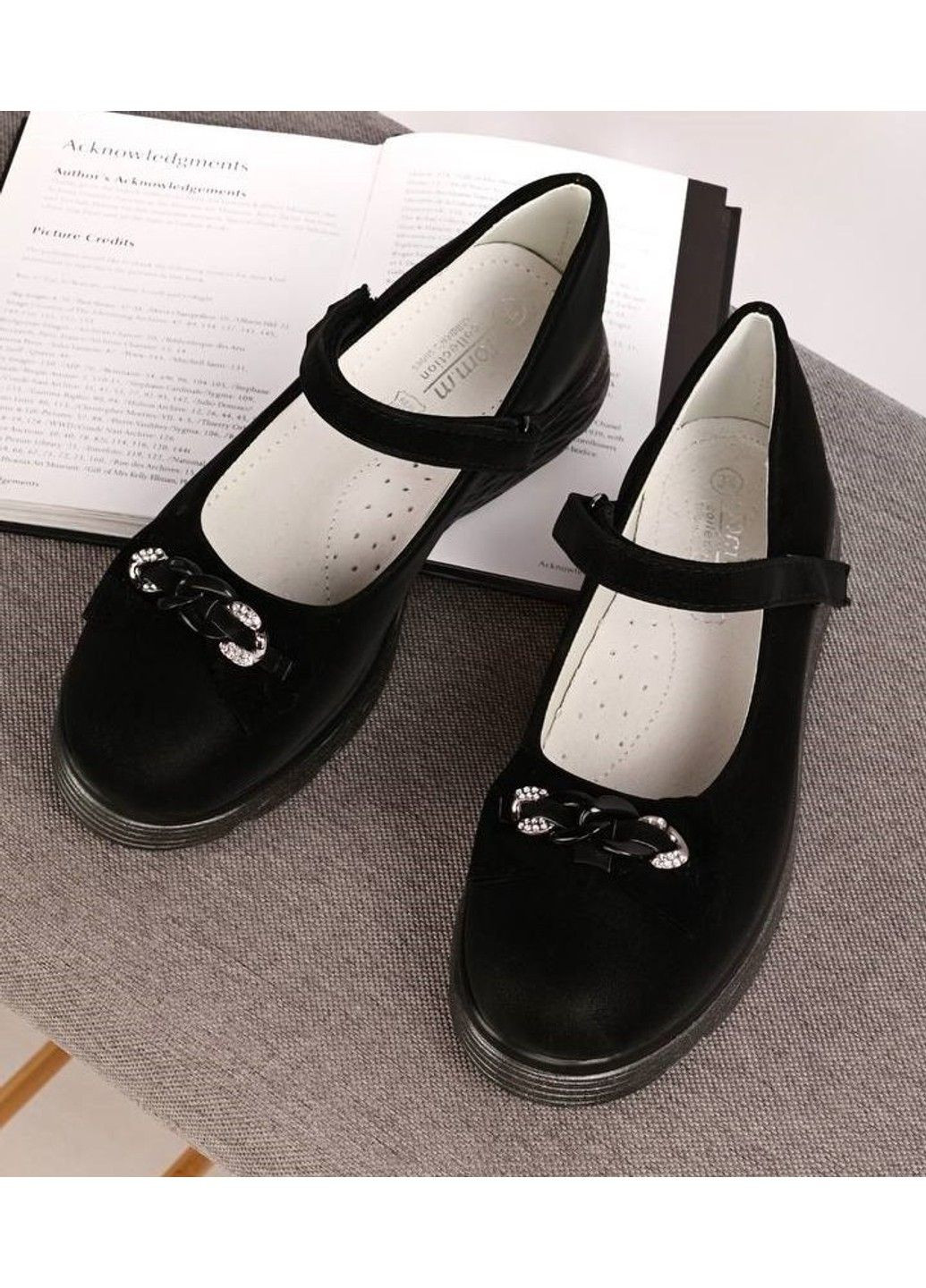 Черные туфли детские замша черные Tom.M