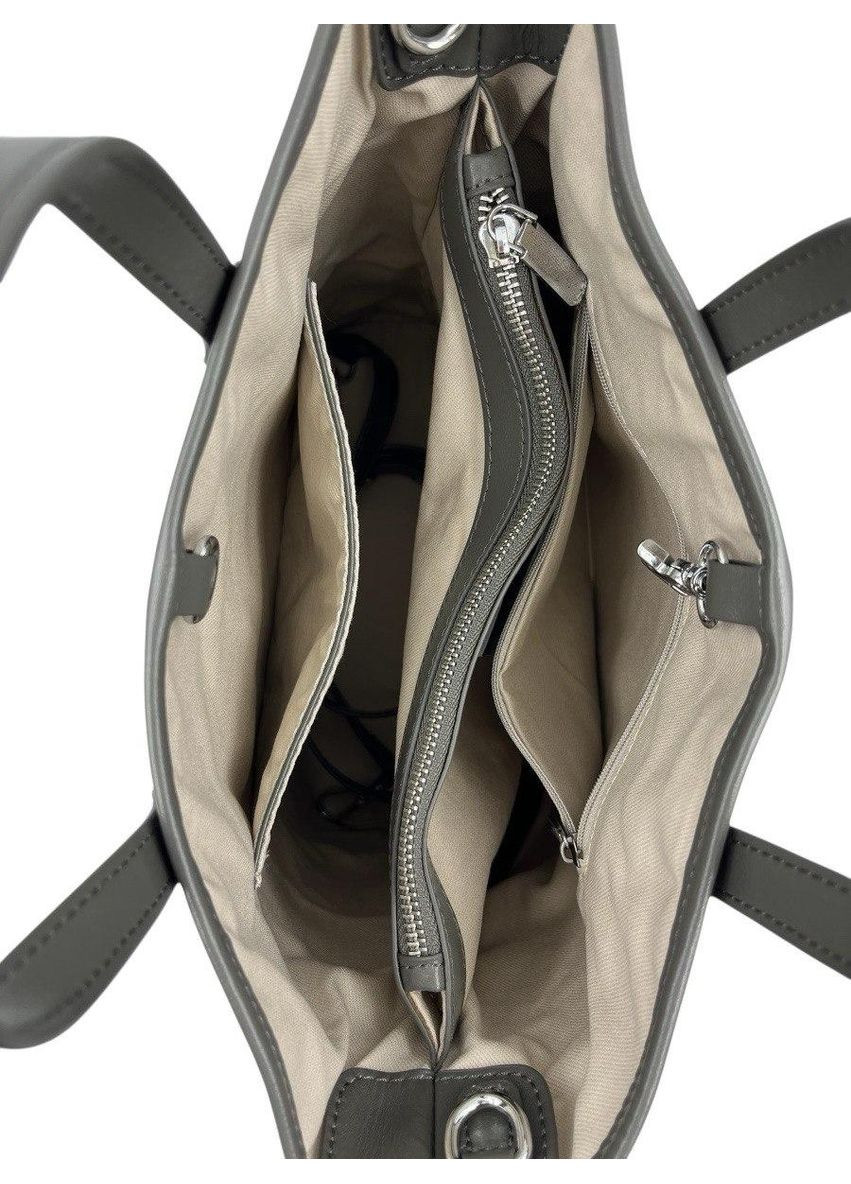 Сумка женская кожаная серая 7730_gray No Brand (368862634)