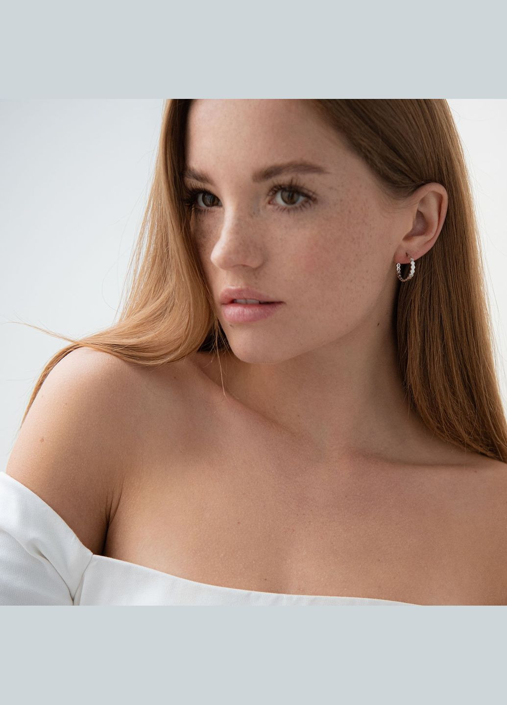 Сережки - пусети Грані в сріблі 122924 Oniks (264022440)