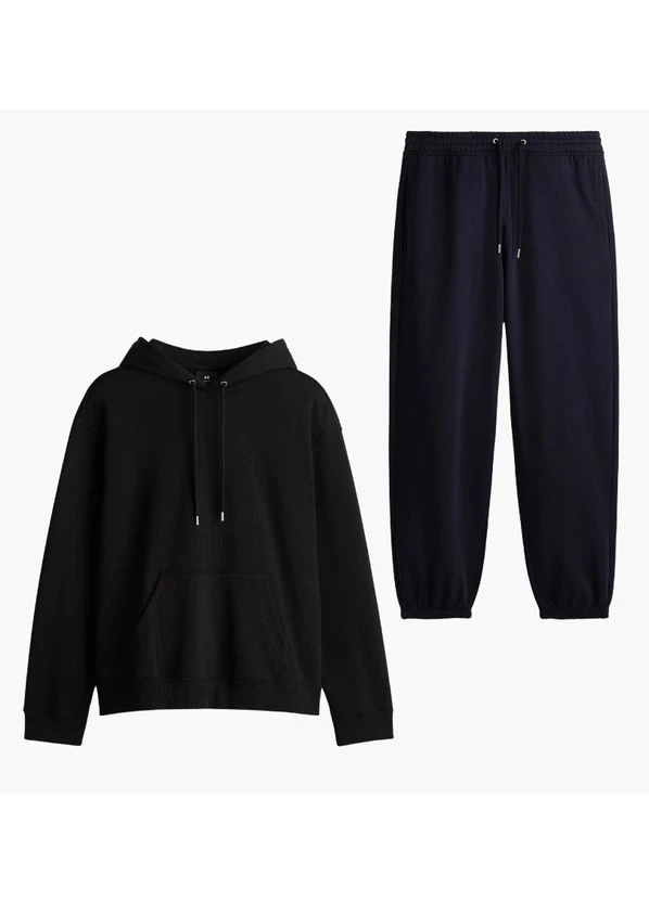 Черная футболка-спортивный костюм loose fit black 1099732001 для мужчин H&M