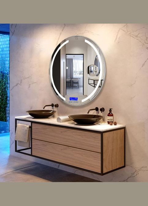 Дзеркало Nero (55 х 55) c LED-підсвічуванням, Smart-блоком, підігрівом та лінзою ХАСТ (302810703)