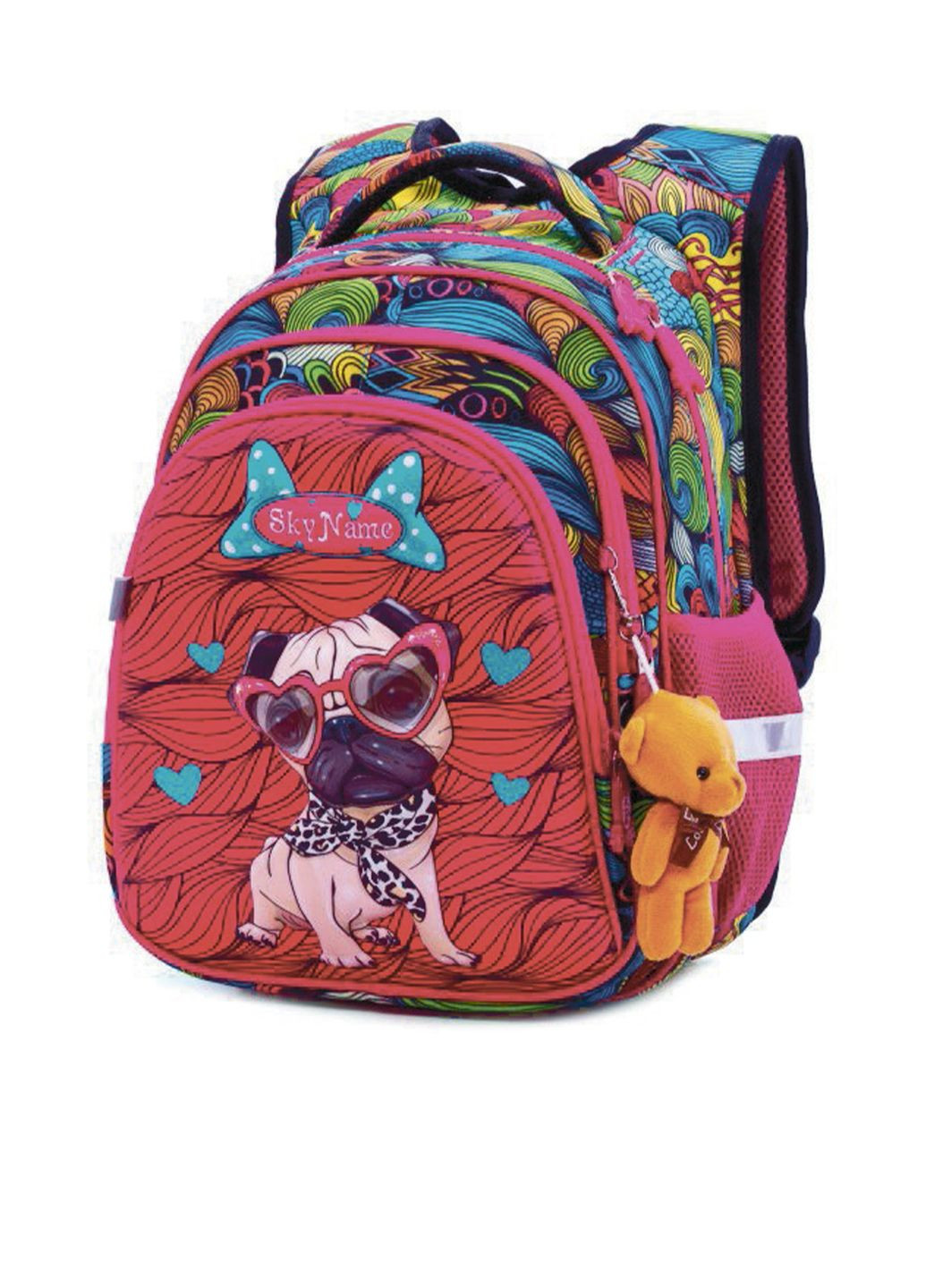Рюкзак + брелок игрушка цвет розовый ЦБ-00255099 SkyName (296909351)