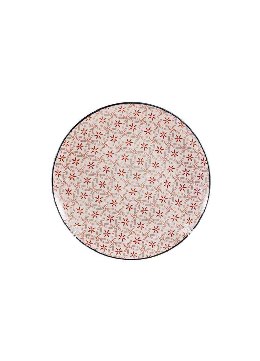 Тарілка мілка №8 d=200мм Вуаль red (6 шт. в уп) CLW12 ТМ Interos (304641414)