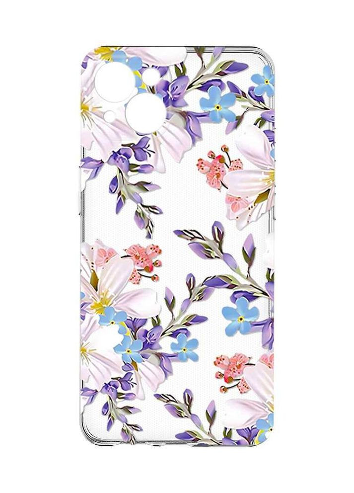 Прозорий чохол із захистом камер на iPhone 15 Plus:: Квітковий малюнок (принт 272) Creative (360687496)