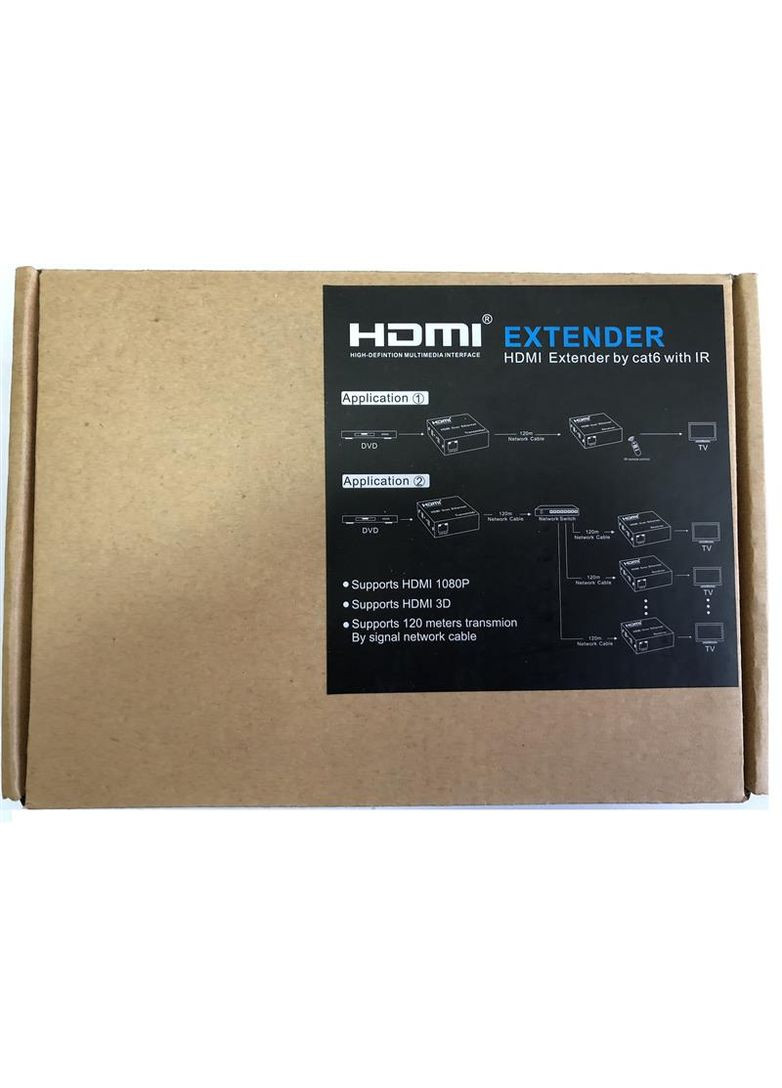 Удлинитель HDMI RJ-45 (F/F), до 120 м, Black (14157) Atcom (315602964)