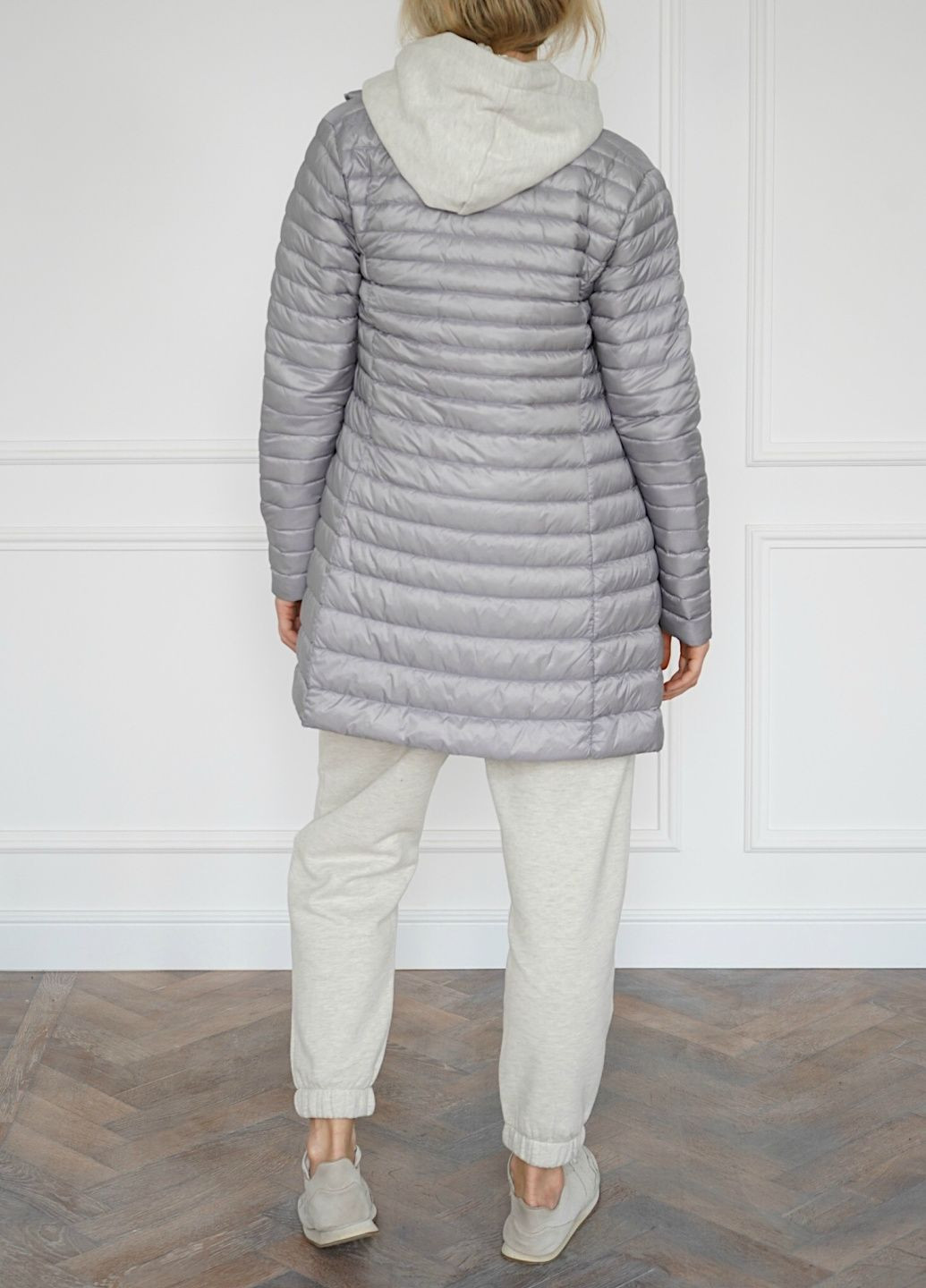 Світло-сірий демісезонний Пуховик One