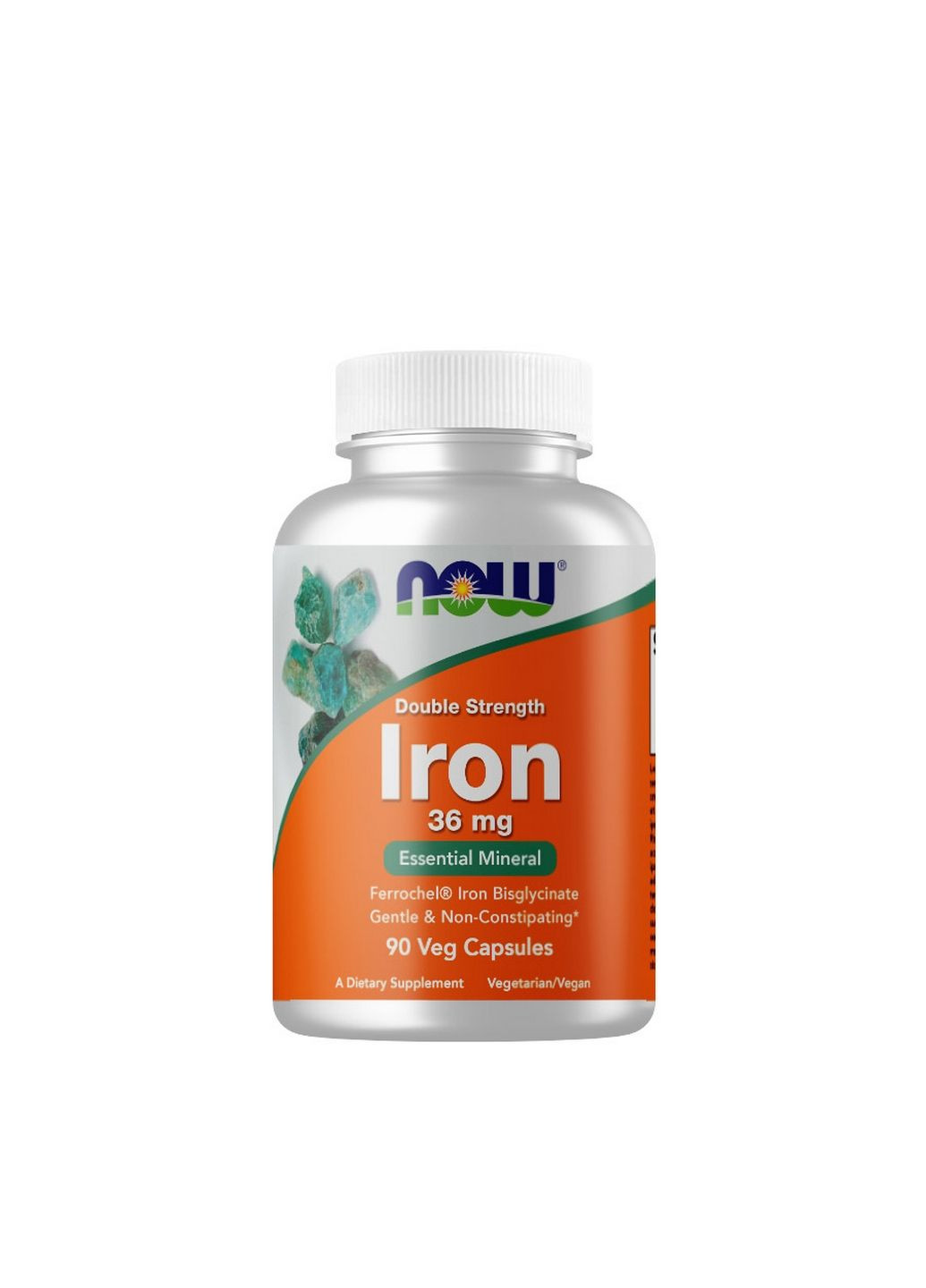 Витамины и минералы Iron 36 mg, 90 вегакапсул Now (293339731)