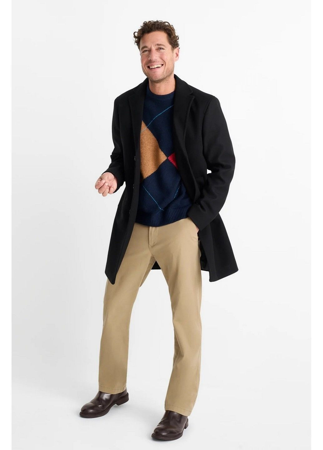 Бежевые кэжуал демисезонные брюки C&A