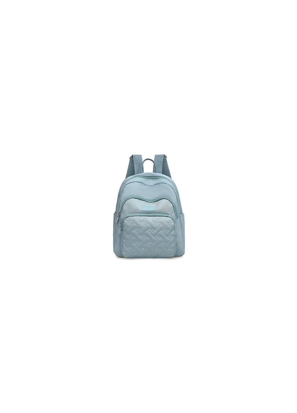 Женский голубой рюкзак прогулочный с ромбиками и брелком. КиП (290683279)