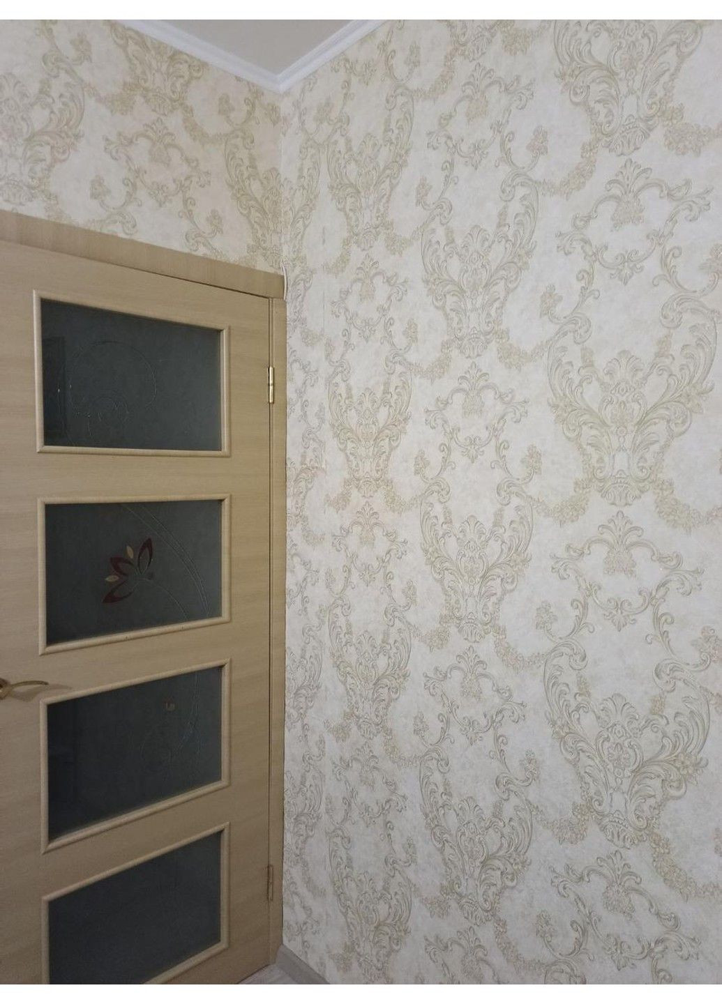 Шпалери вінілові 10.05 × 1.06 м Слов’янські шпалери 895-02, бежеві в спальню, вітальню, коридор, зал Слов'янські шпалери (340275471)