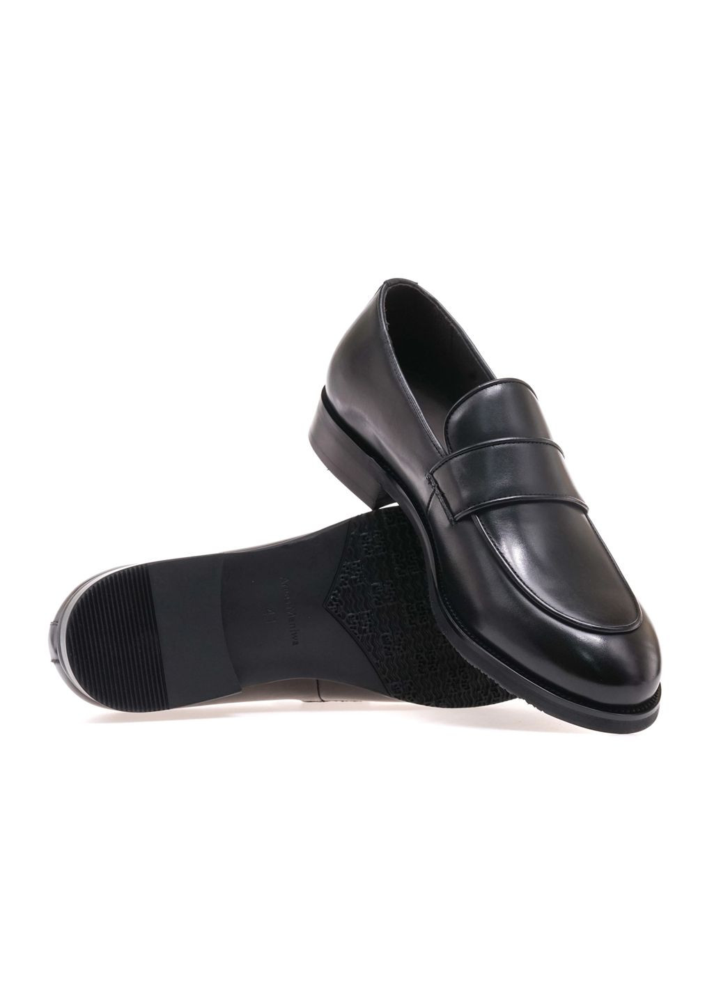 Черные лоферы мужские am80231/black Arees Meniwa