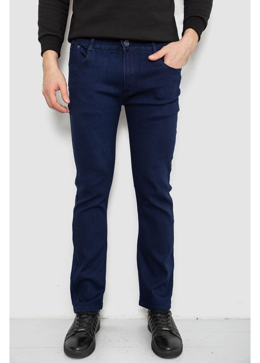 Синие демисезонные джинсы мужские однотонные straight 244R1051-1 Ager