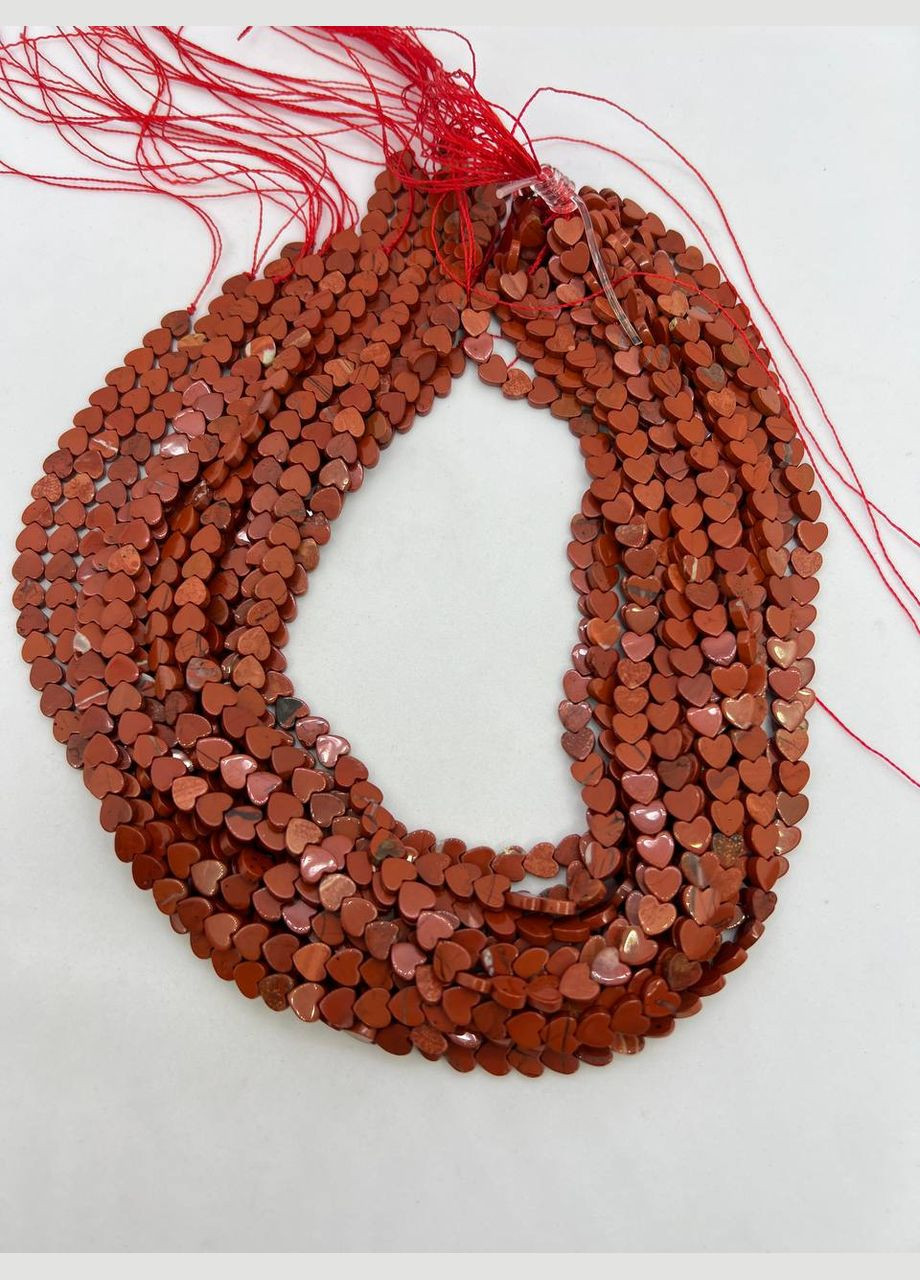 Червона яшма на нитці без замка 6х6 мм 40 см No Brand (321963924)