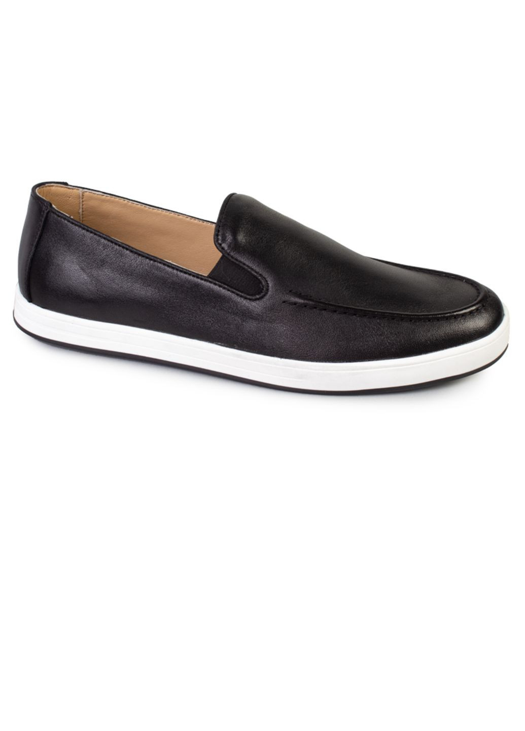 Черные повседневные туфли лоферы мужские бренда 9200467_(5) ModaMilano без шнурков