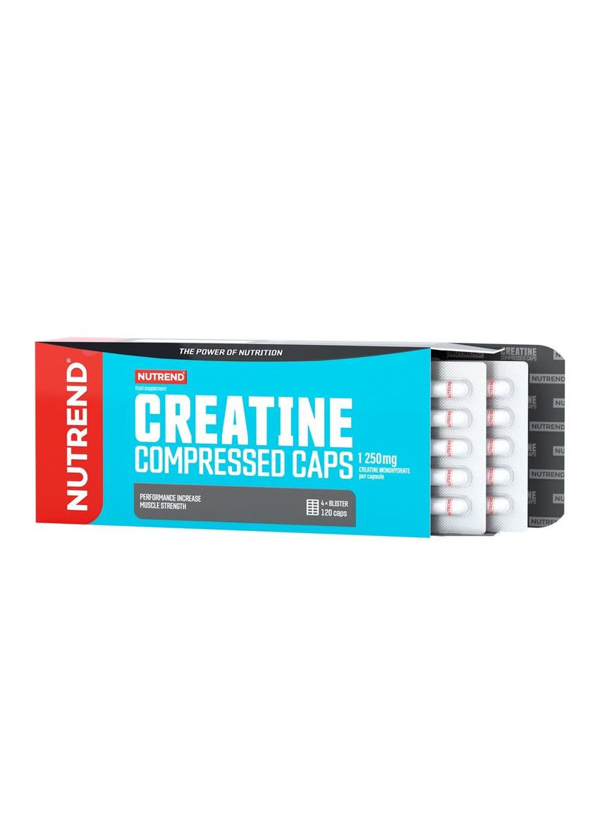 Креатин моногидрат Creatine Compressed Caps, 120 капсул для роста мышц Nutrend (355690564)