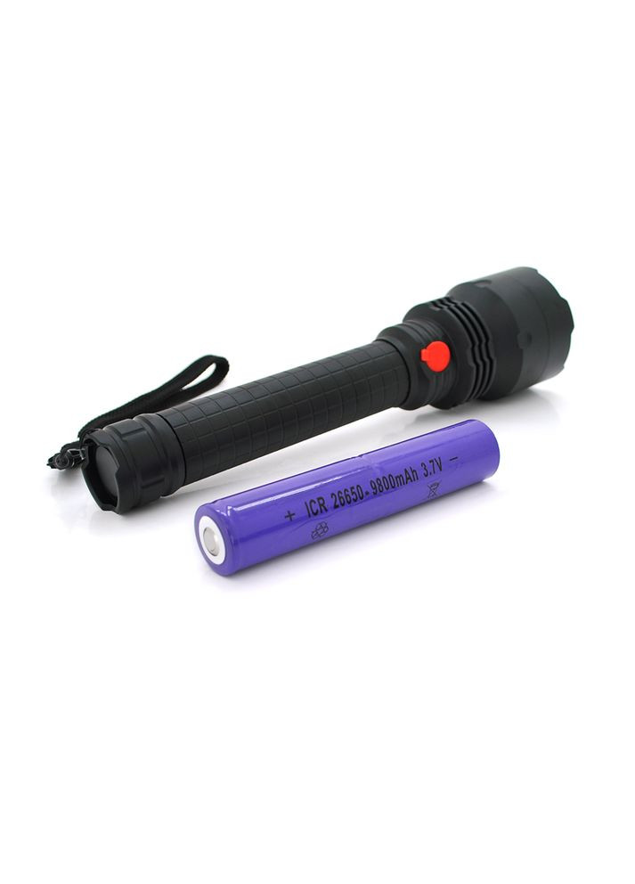 Фонарь ручной MX520-P50, 1LED XPE led, 3.5W, 5 режима, 2х 26650/9800mah, Black, IP40, кабель USB-micro, 250х62х35мм, BOX Powermaster (315503935)
