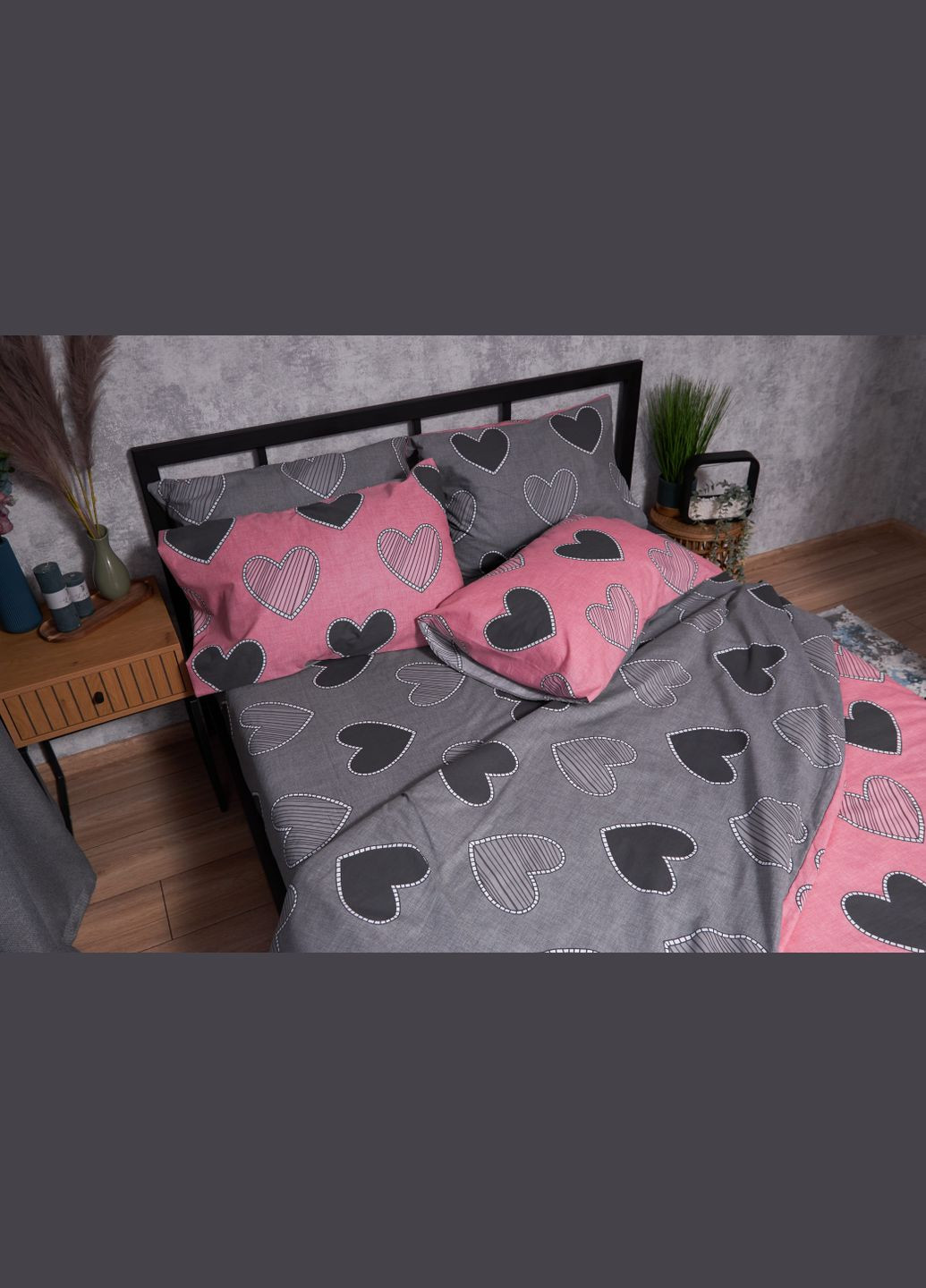 Комплект постельного белья Бязь Gold Люкс двуспальный 175х210 наволочки 4х50х70 (MS-820002761) Moon&Star Love (286761722)