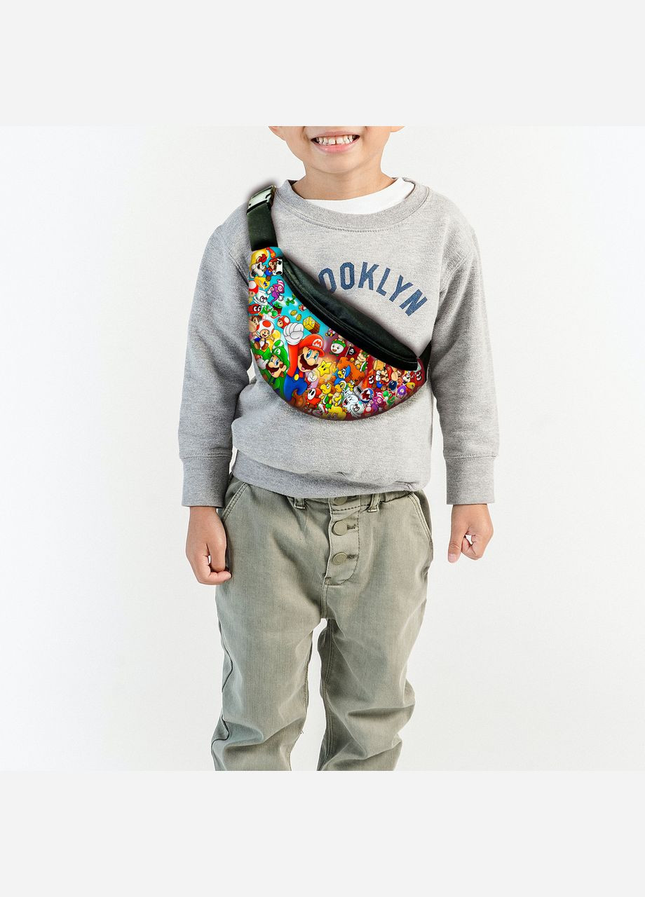 Сумка-бананка супер маріо "Super Mario" з принтом, 35х15см, дитяча, молодіжна No Brand (306438695)