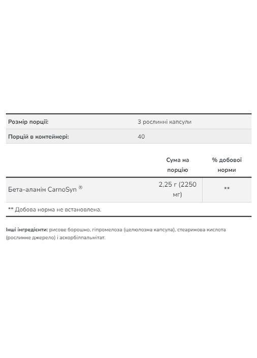 Beta Alanine 750mg - 120 vcaps Now Foods (369396859)