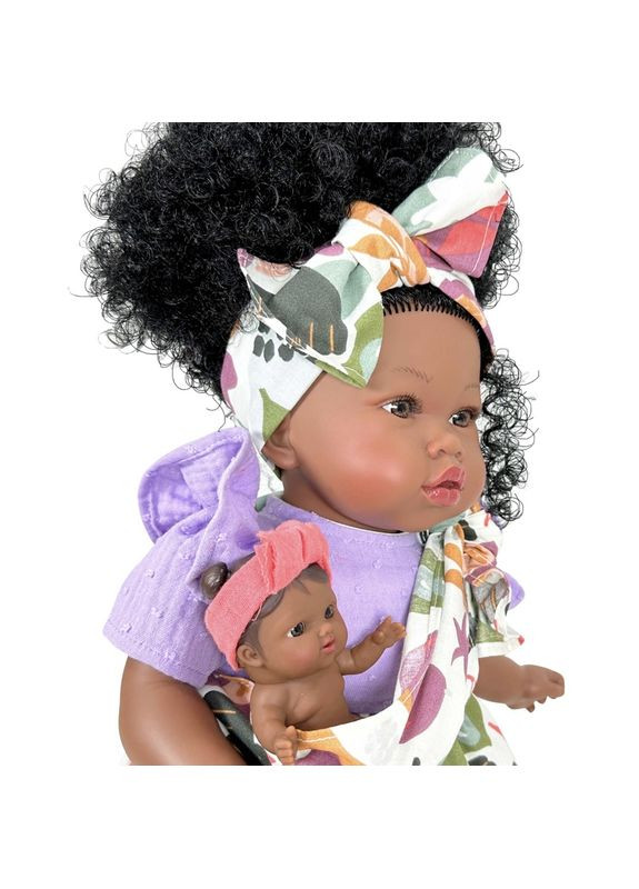 Испанская интерактивная кукла мулатка с пупсом Nines d`Onil 45 см виниловая девочка для игры и коллекционирования Nines D'Onil (370603528)