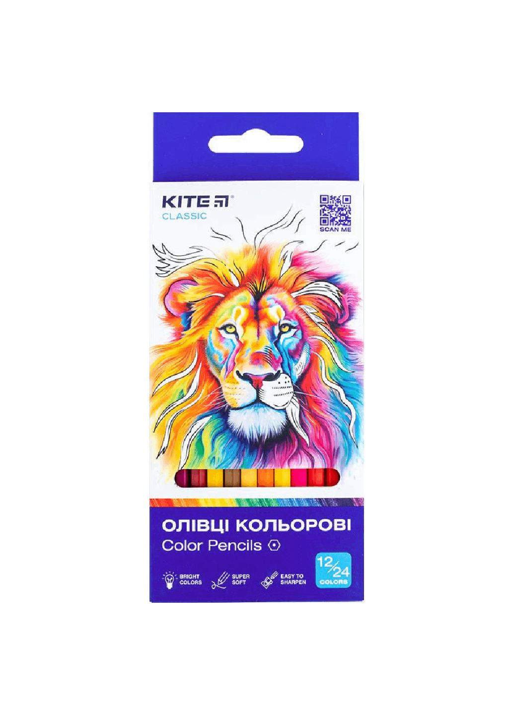 Олівці кольорові двосторонні 12 шт. Classic 4063276207227 K-054 67681 Kite (300150908)