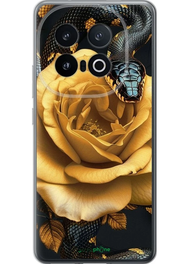 Чохол на Vivo IQOO 13 Black snake and golden rose "6068u-3913-70447" Endorphone (387725840)