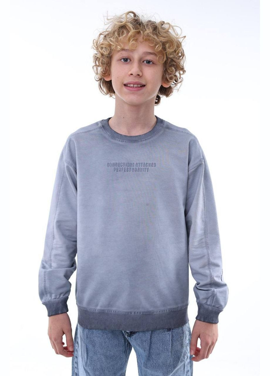 Серый свитшот тренд варить хлоп. 10066 Leyz (317208295)