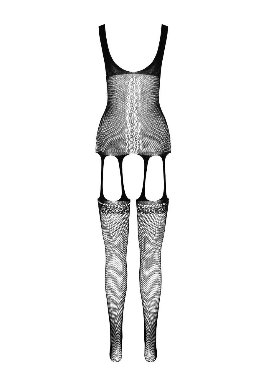 Эротический бодистокинг ECO BS007 black, черный костюм сетка Passion (297138639)