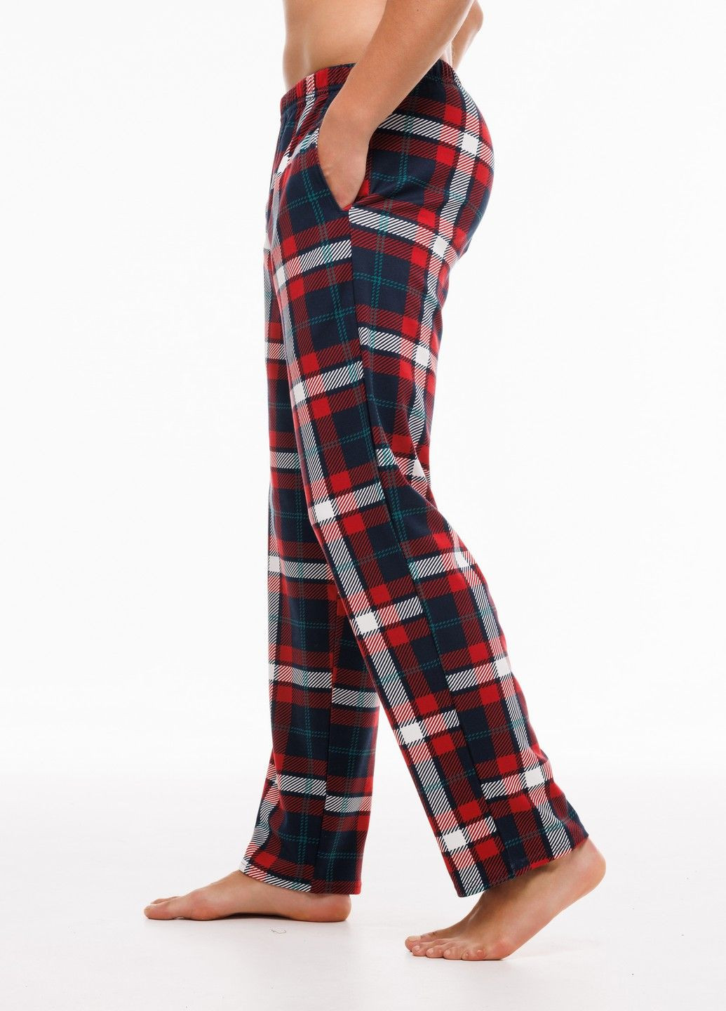 Домашні штани чоловічі L червона клітинка (9515149400131) Наталюкс 95-1514 (332214030)