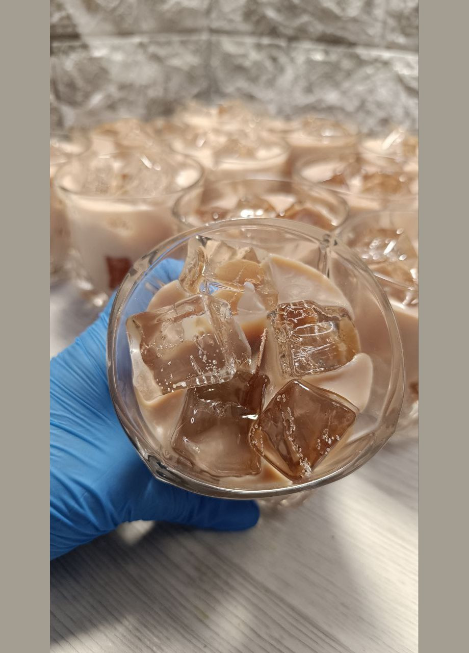 Свеча из соевого воска Виски со льдом ручкой работы с ароматом Hand Made (325877044)