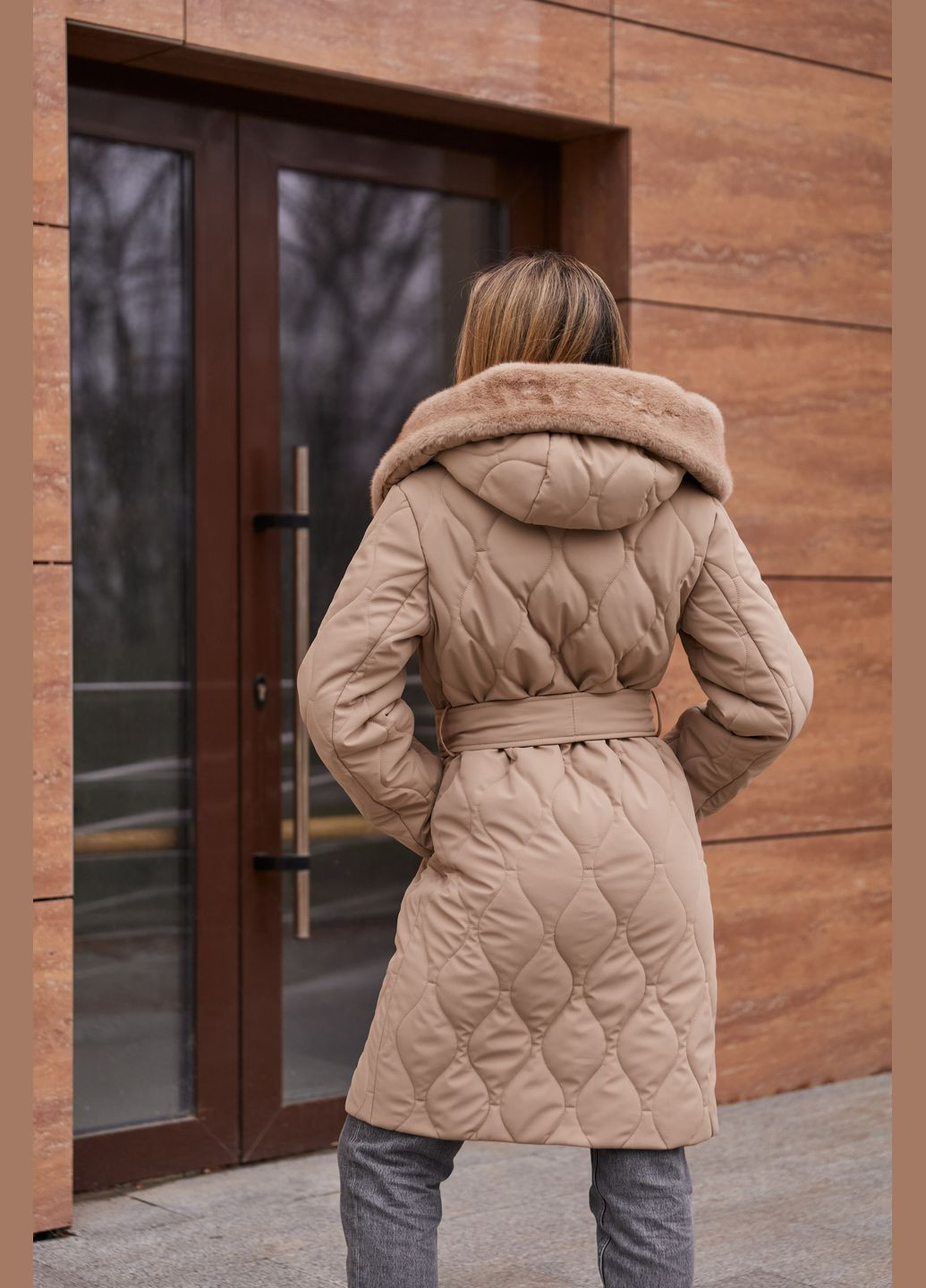 Песочное зимнее Пальто MN