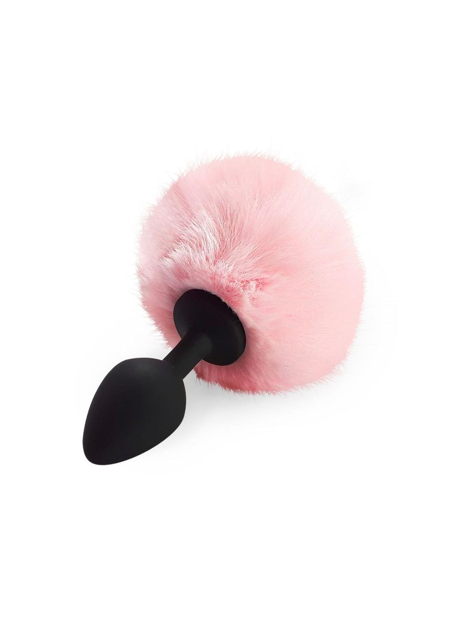 Силіконова анальна пробка М - Silicone Bunny Tails Butt plug, колір Рожевий, діаметр 3,5 Art of Sex (294182107)