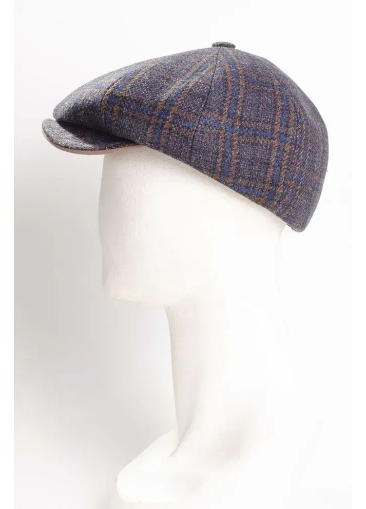 Кепи мужская шерсть клетка восьмиклинка 57/58 серая No Brand (369924989)