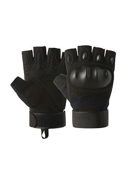 Рукавички тактичні безпалі KASTET чорні Klost (329740552)