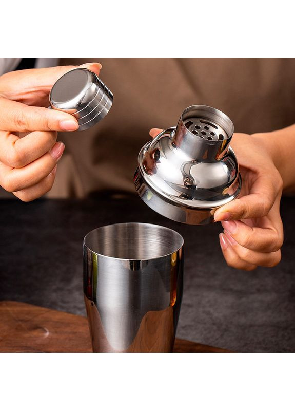 Набір для бару з 22 предметів із дерев'яною підставкою нержавіюча сталь MC-H18 Сріблястий Youchen (350349084)