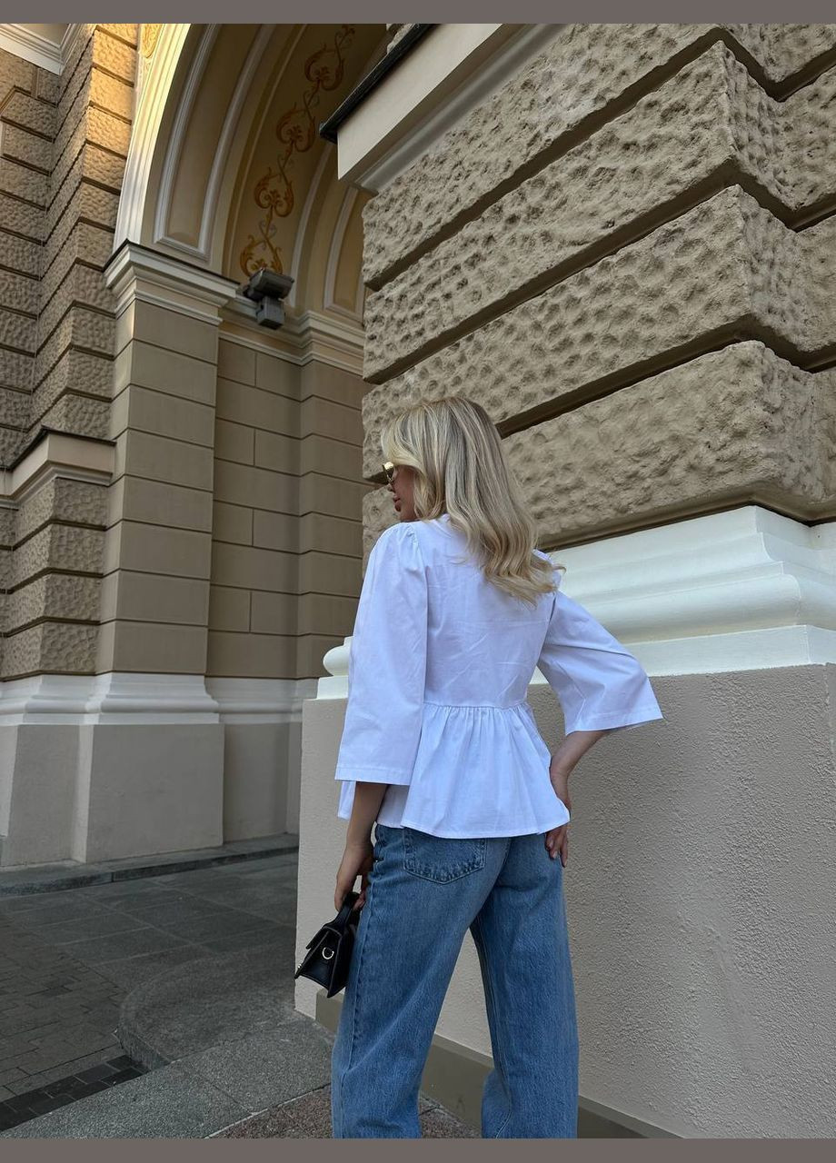 Біла блузка жіноча No Brand