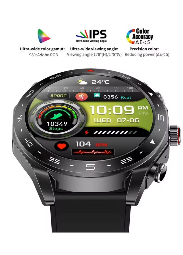 Смарт-годинник 2 в 1 T95, Black 1,52-дюймовий IPS-екран з підтримкою Bluetooth-гарнітури VHG (361111433)