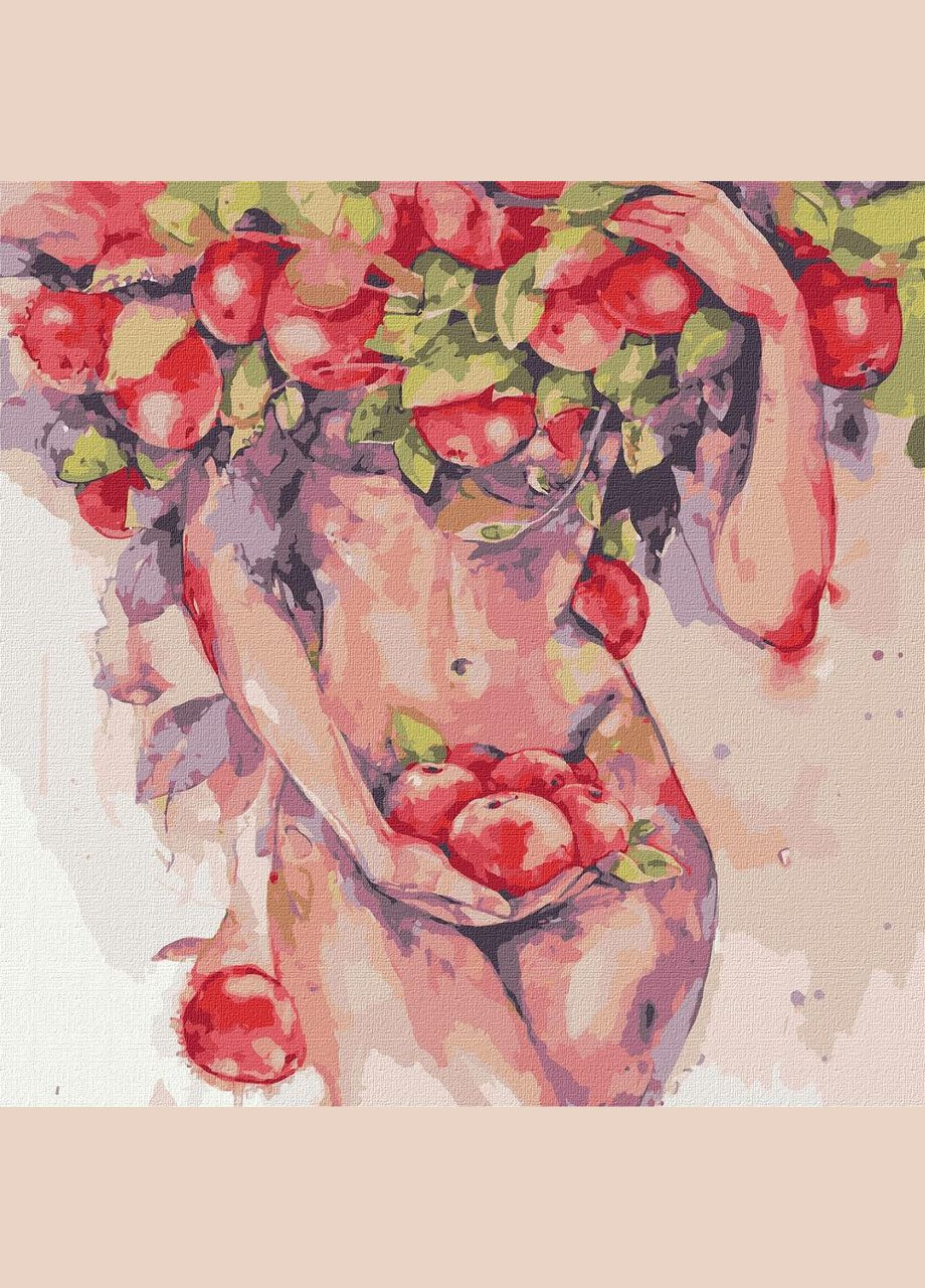 Картина по номерам Яблочный соблазн 40*40 см KHO4989 Ідейка (322284018)