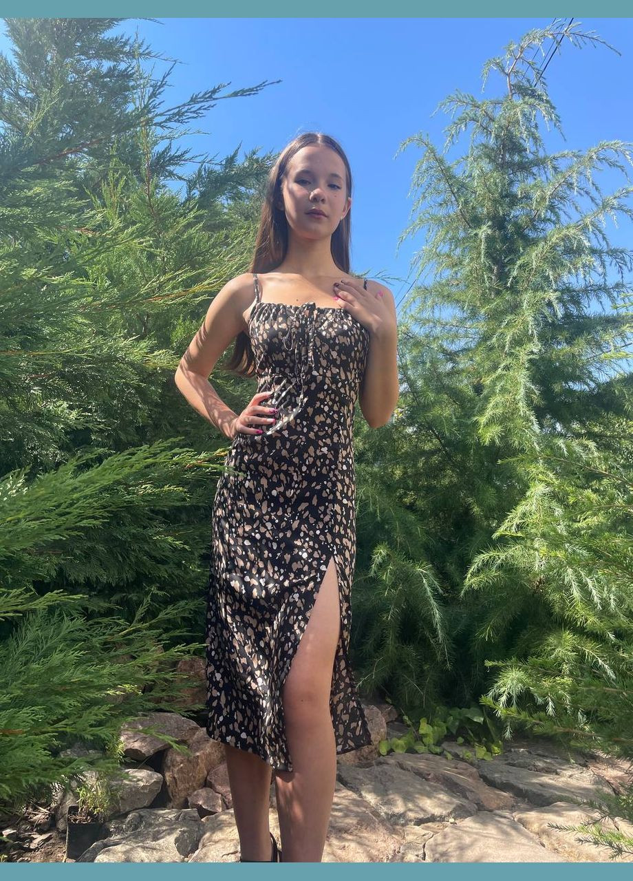 Чорна святковий, коктейльна, домашній, пляжна, карнавальний, повсякденний, кежуал, джинсова, вечірня сарафан-сукня на бретельках Nositi