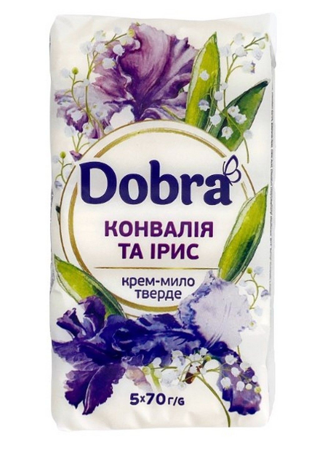 Крем-мило туалетне тверде "Конвалія і ірис" марка (К) 350 г Dobra (290272366)