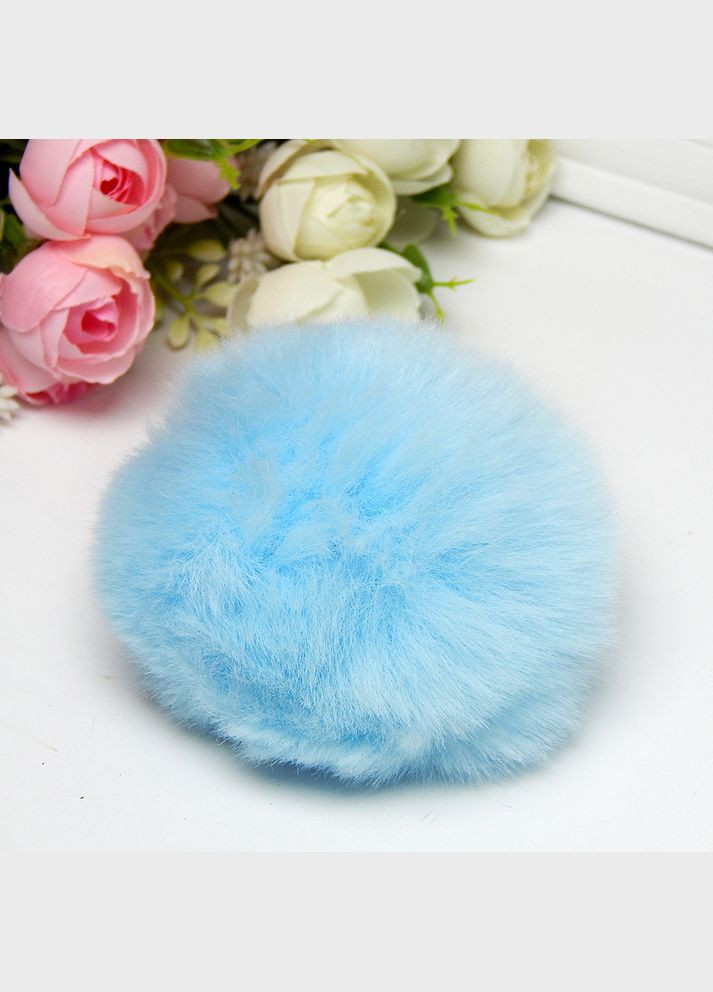 Помпон декоративний з петелькою, еко-хутро, 7 см, св.-блакитний No Brand (341731309)